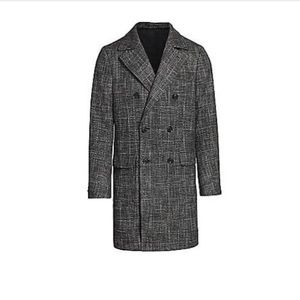 Hugo Boss Men's  Double Breasted Herringbone Coat